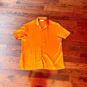 Topman: Glossy Half-Sleeve in Orange (XXL)